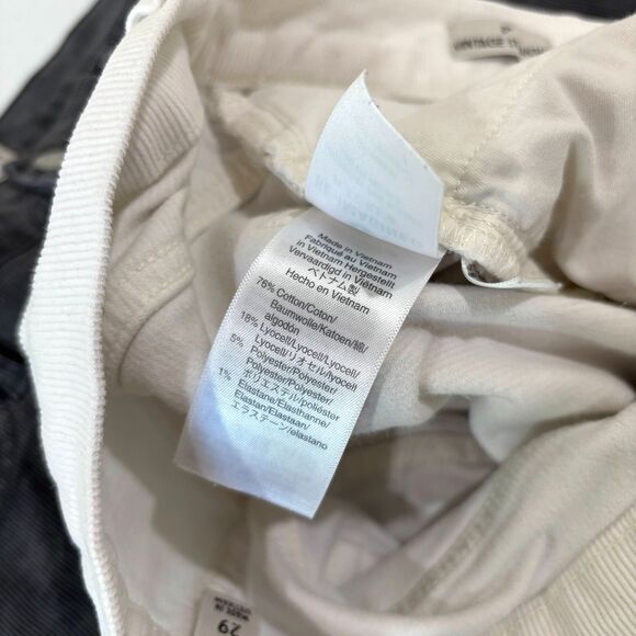 J Crew Vintage Straight Corduroy Pants Women 29 Gray White Bundle Preppy Autumn - Picture 9 of 13